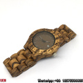 Top-Quality Zebra-Wooden Watches Date Quartz Watches